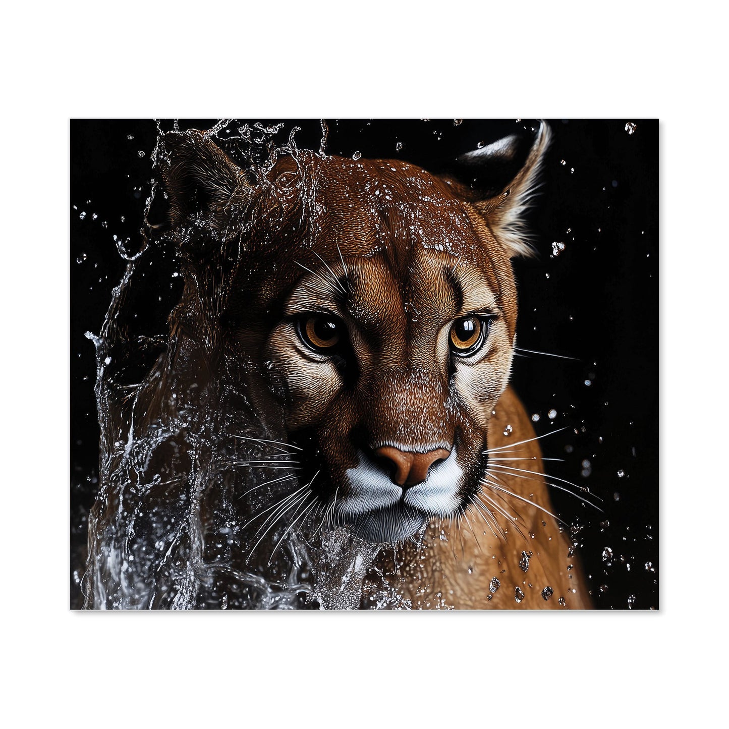 Fierce Puma in Motion Kitchen Splashback