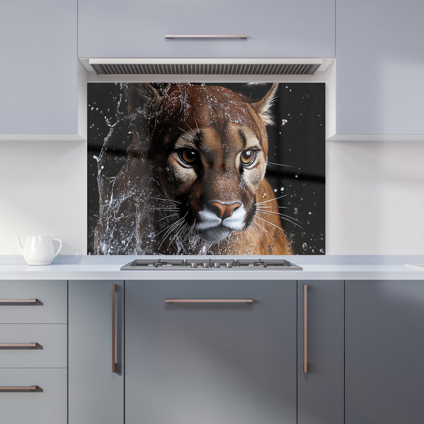 Fierce Puma in Motion Kitchen Splashback