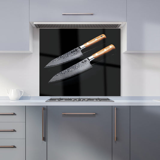 Artisan Japanese Knives in Focus Kitchen Splashback
