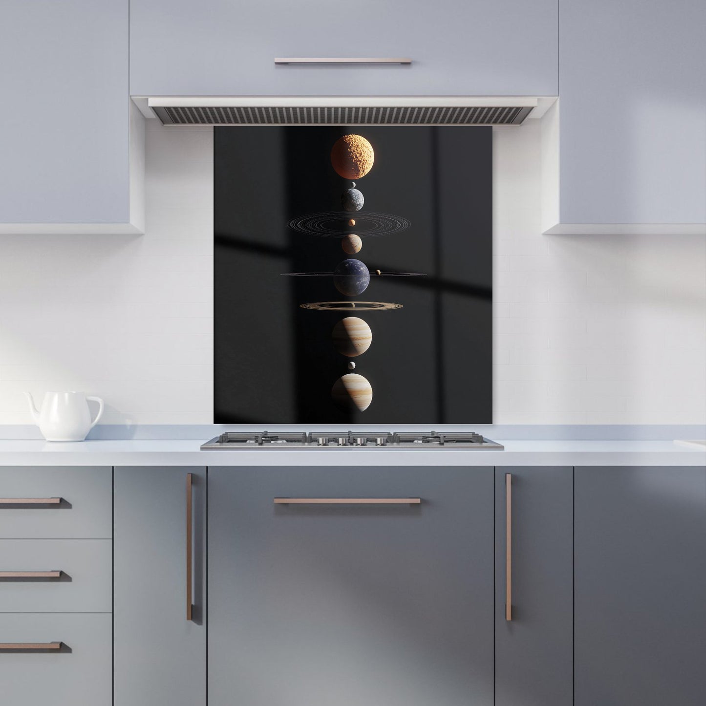 Balanced Planets in Space Kitchen Splashback