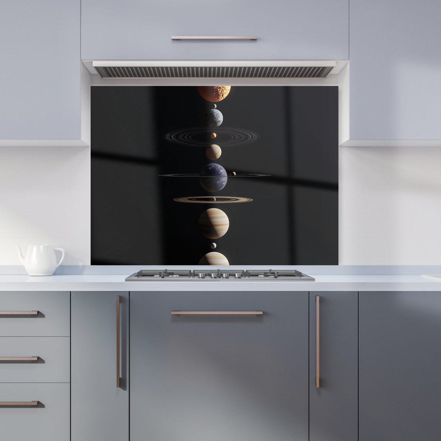 Balanced Planets in Space Kitchen Splashback