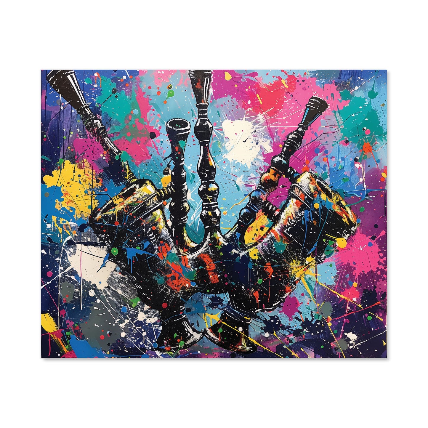 Scottish Bagpipes Splashart Kitchen Splashback
