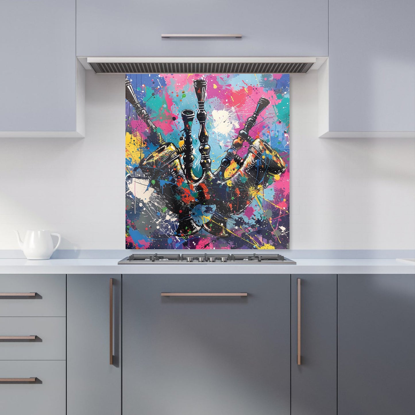 Scottish Bagpipes Splashart Kitchen Splashback
