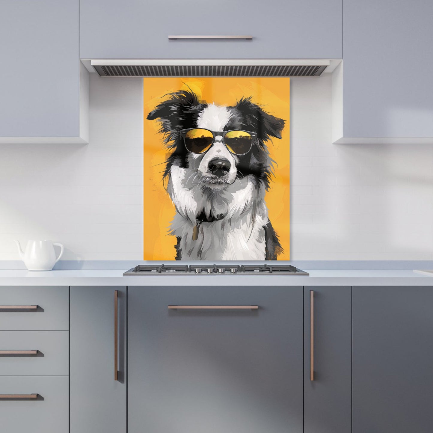 Cool Collie with Attitude Kitchen Splashback