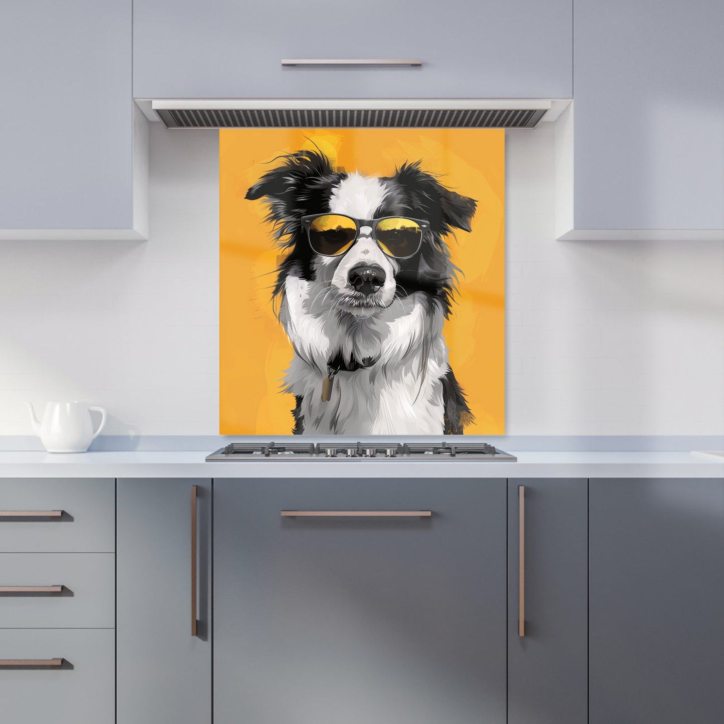 Cool Collie with Attitude Kitchen Splashback