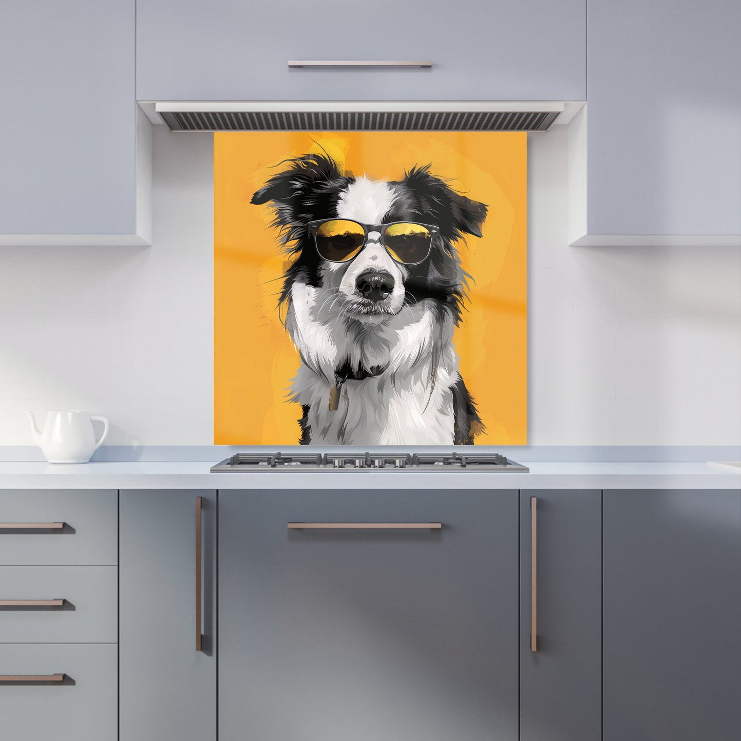 Cool Collie with Attitude Kitchen Splashback