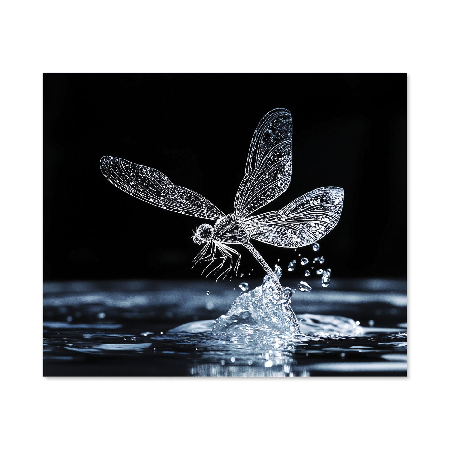 Glistening Dragonfly Lift-Off Kitchen Splashback