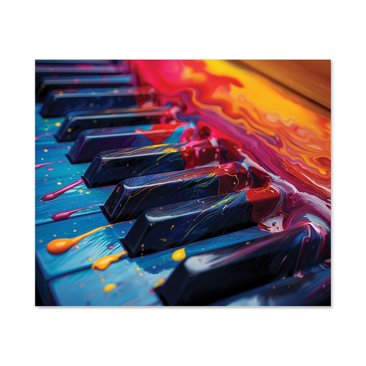 Colorful Melody: A Piano's Dream Kitchen Splashback