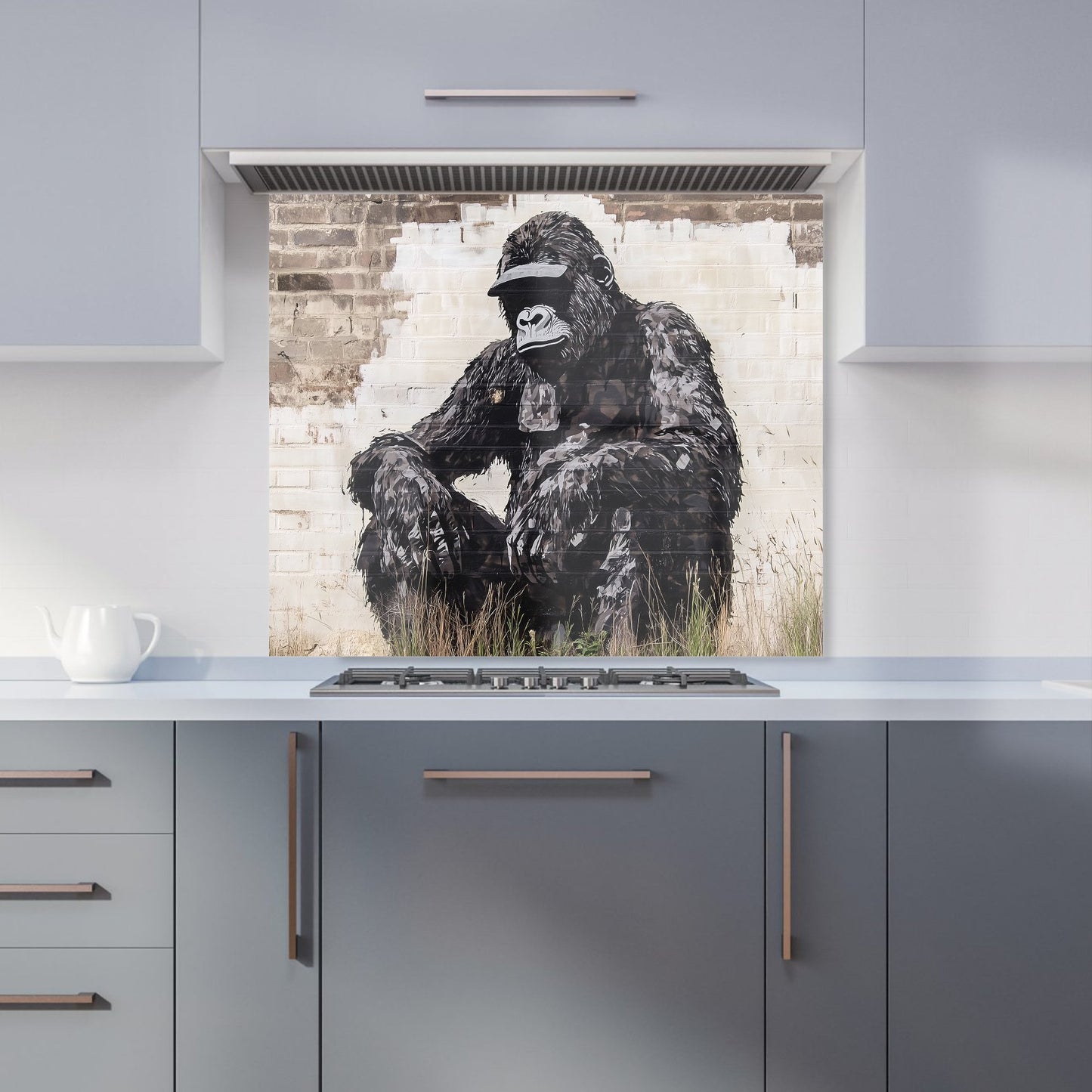 Urban Gorilla: Banksy-Inspired Street Art Kitchen Splashback