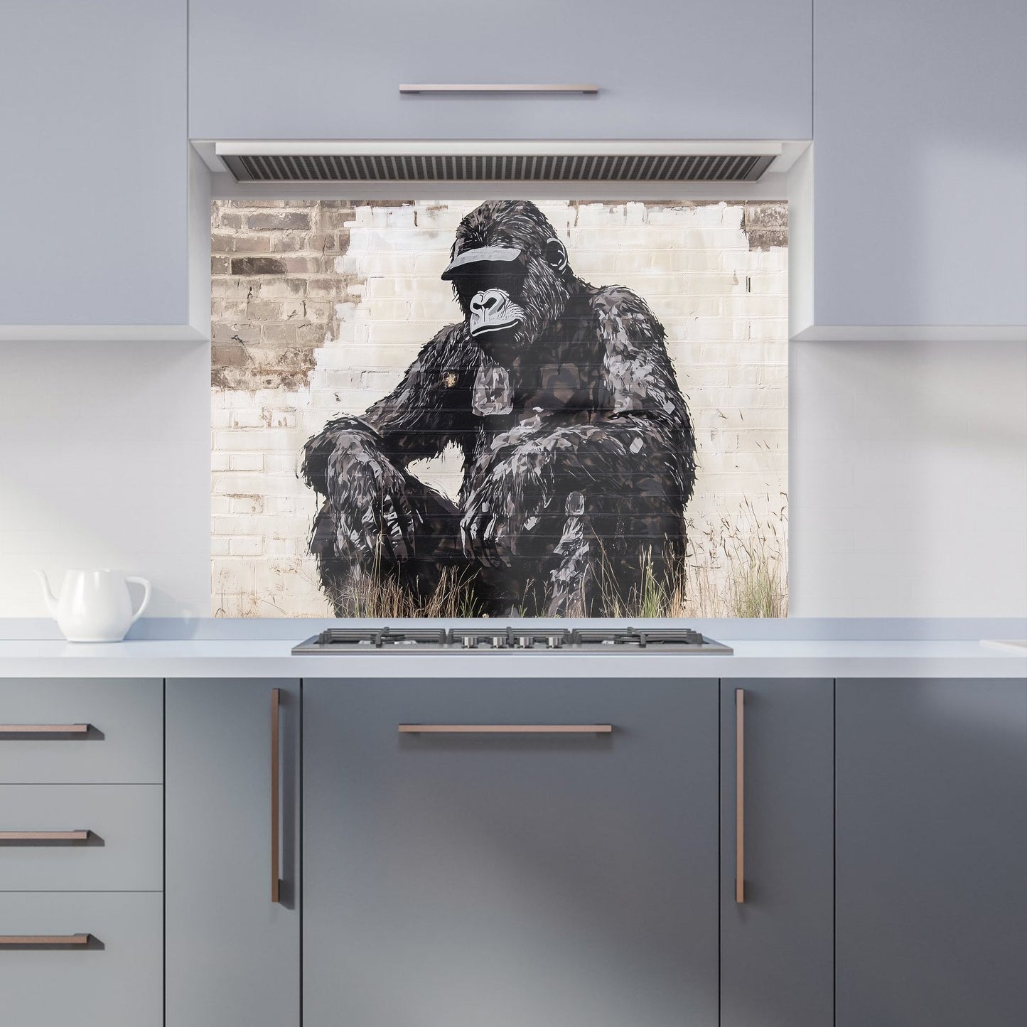 Urban Gorilla: Banksy-Inspired Street Art Kitchen Splashback