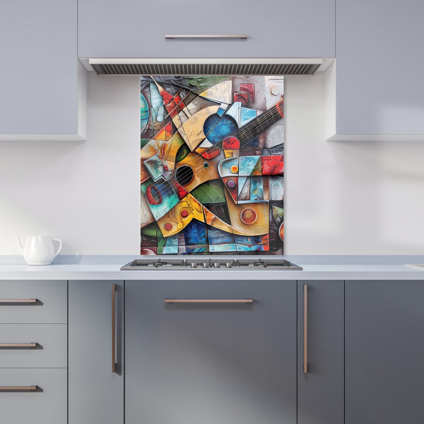 Melody of Shapes: Picasso's Instruments Kitchen Splashback