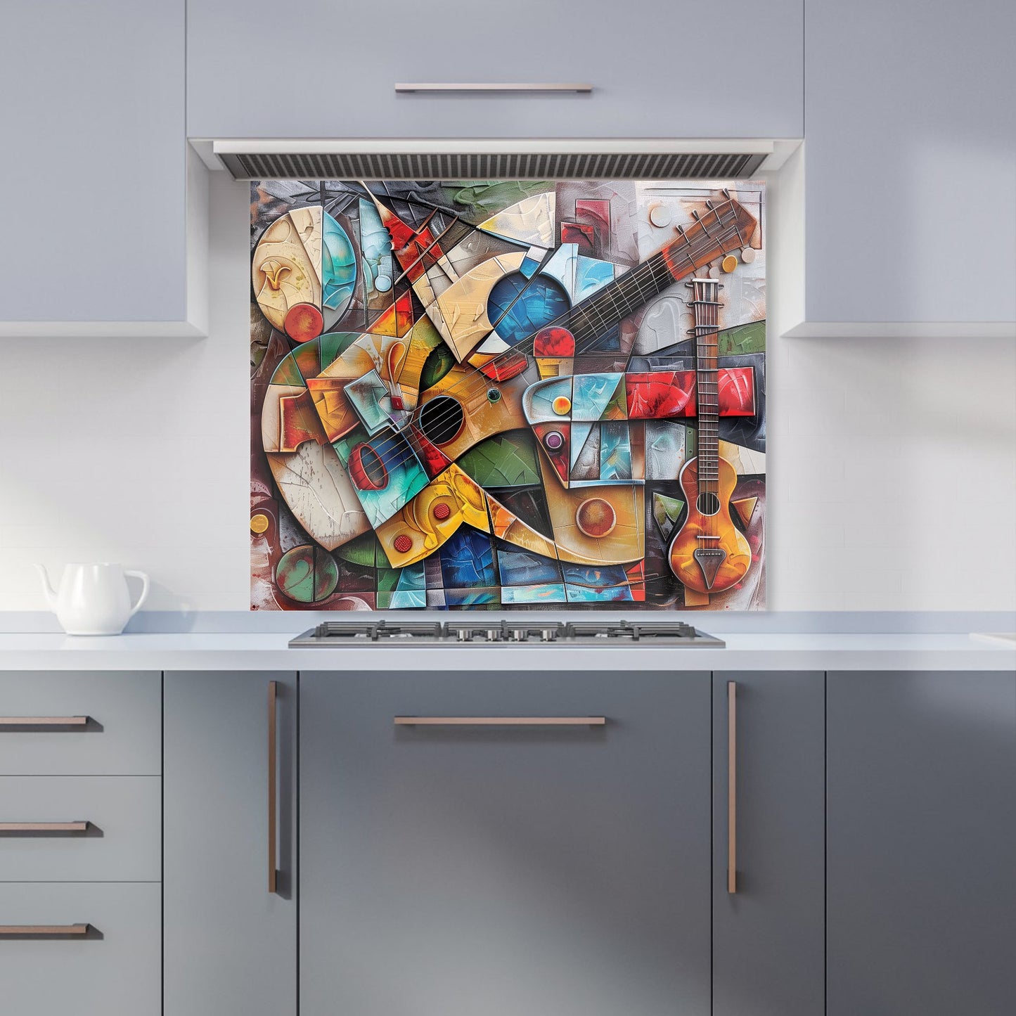 Melody of Shapes: Picasso's Instruments Kitchen Splashback