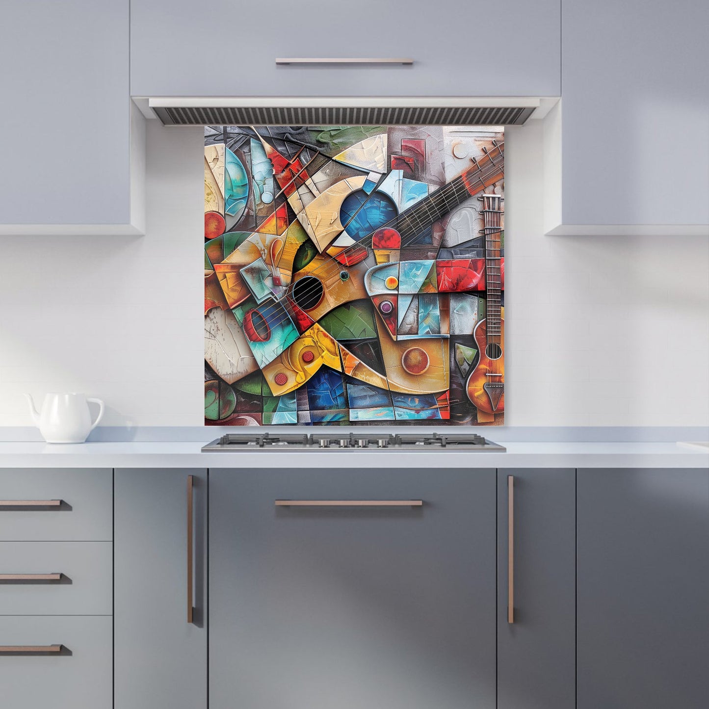 Melody of Shapes: Picasso's Instruments Kitchen Splashback