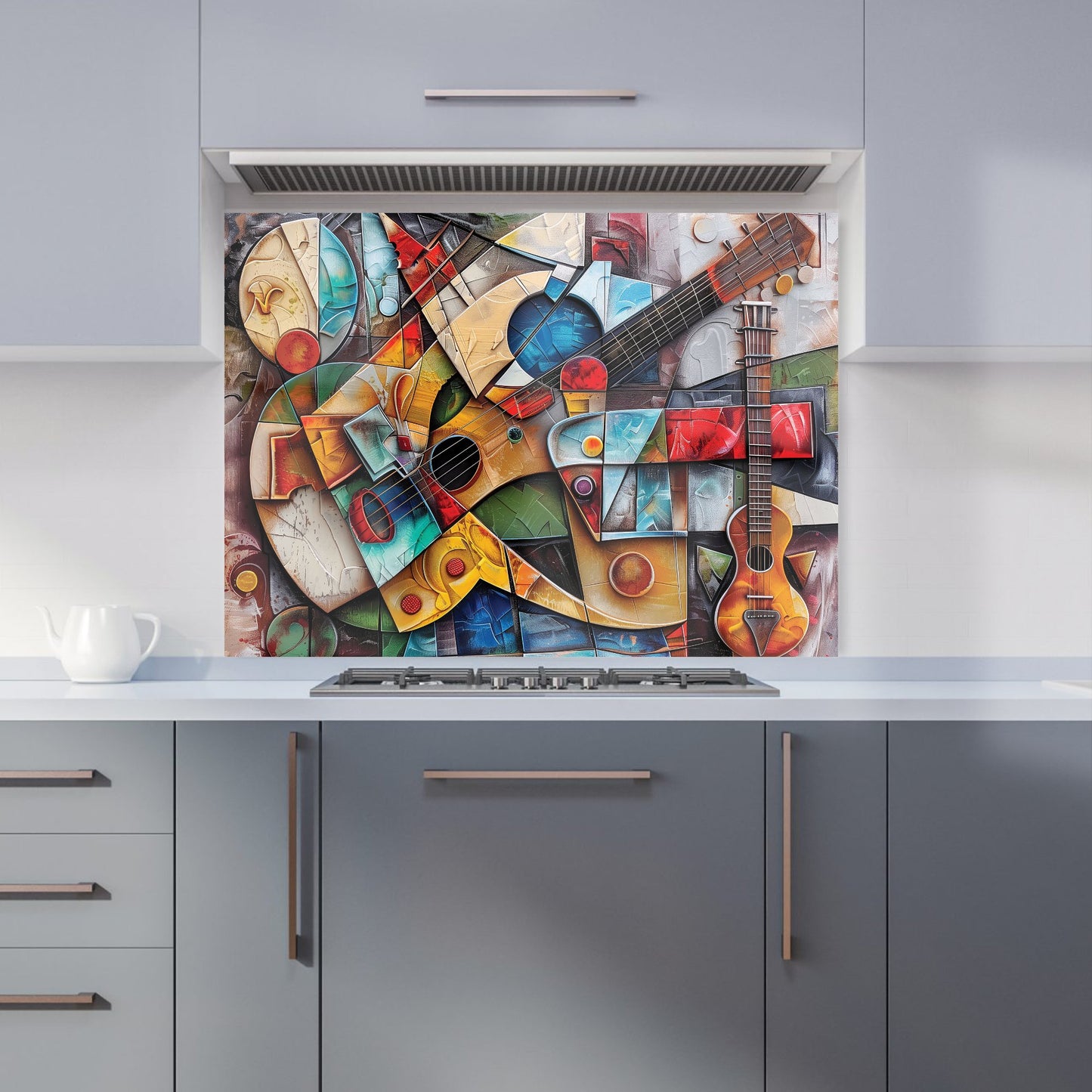 Melody of Shapes: Picasso's Instruments Kitchen Splashback