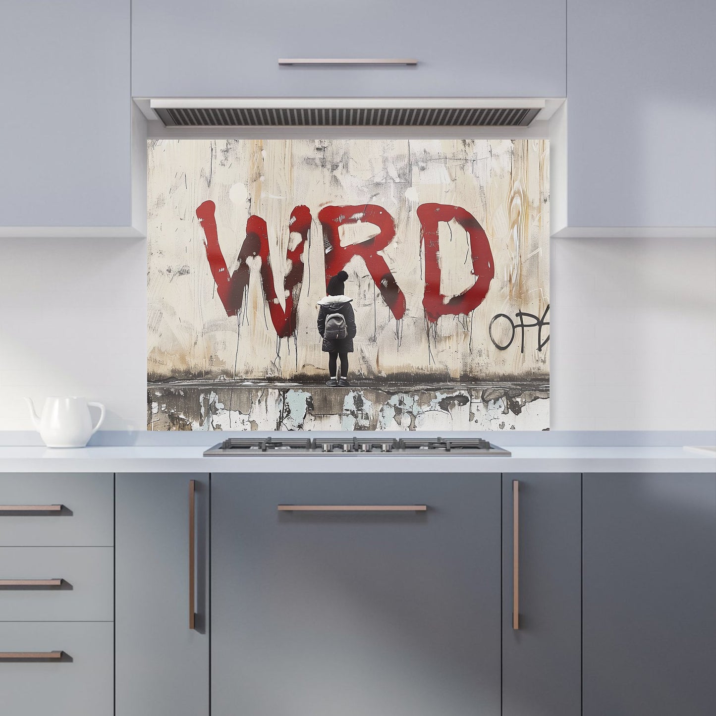 Banksy Inspired: Warren Reed Designer Kitchen Splashback