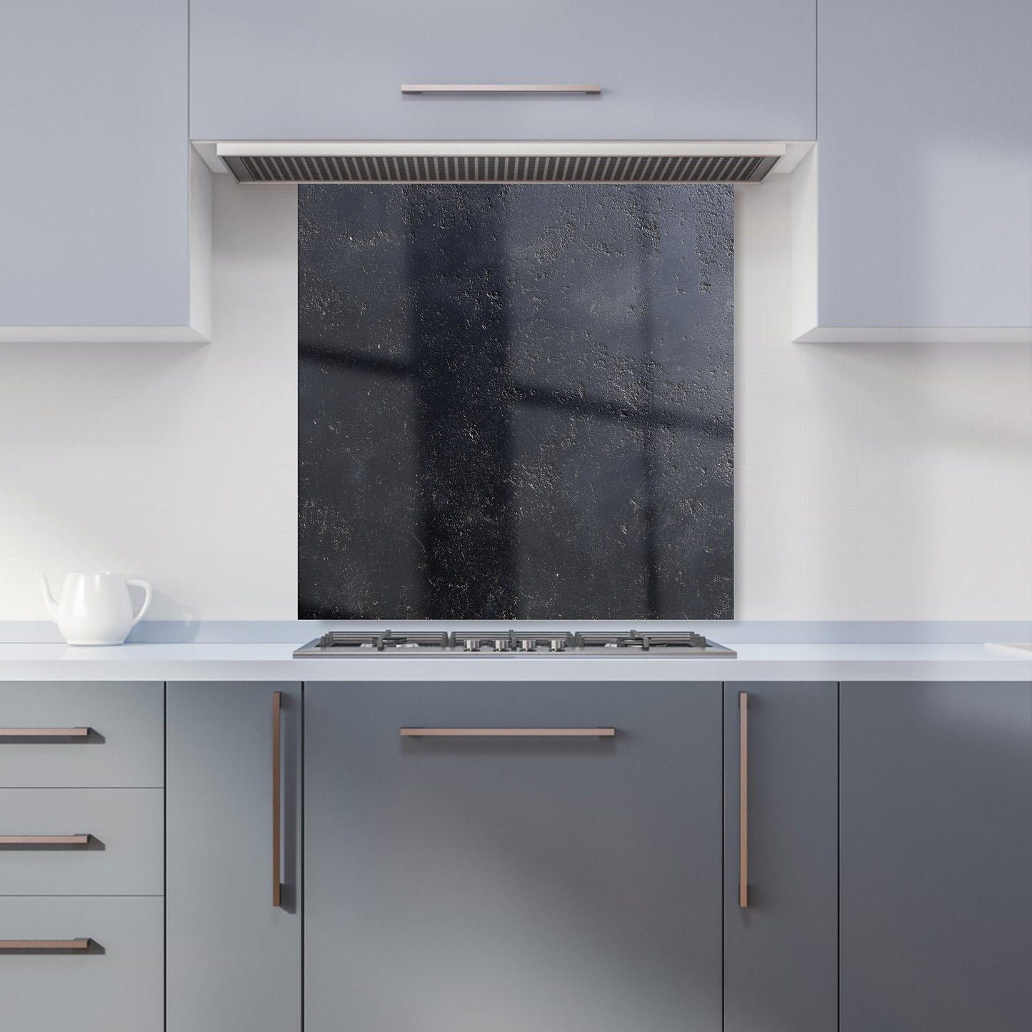 Black Concrete Effect Kitchen Splashback