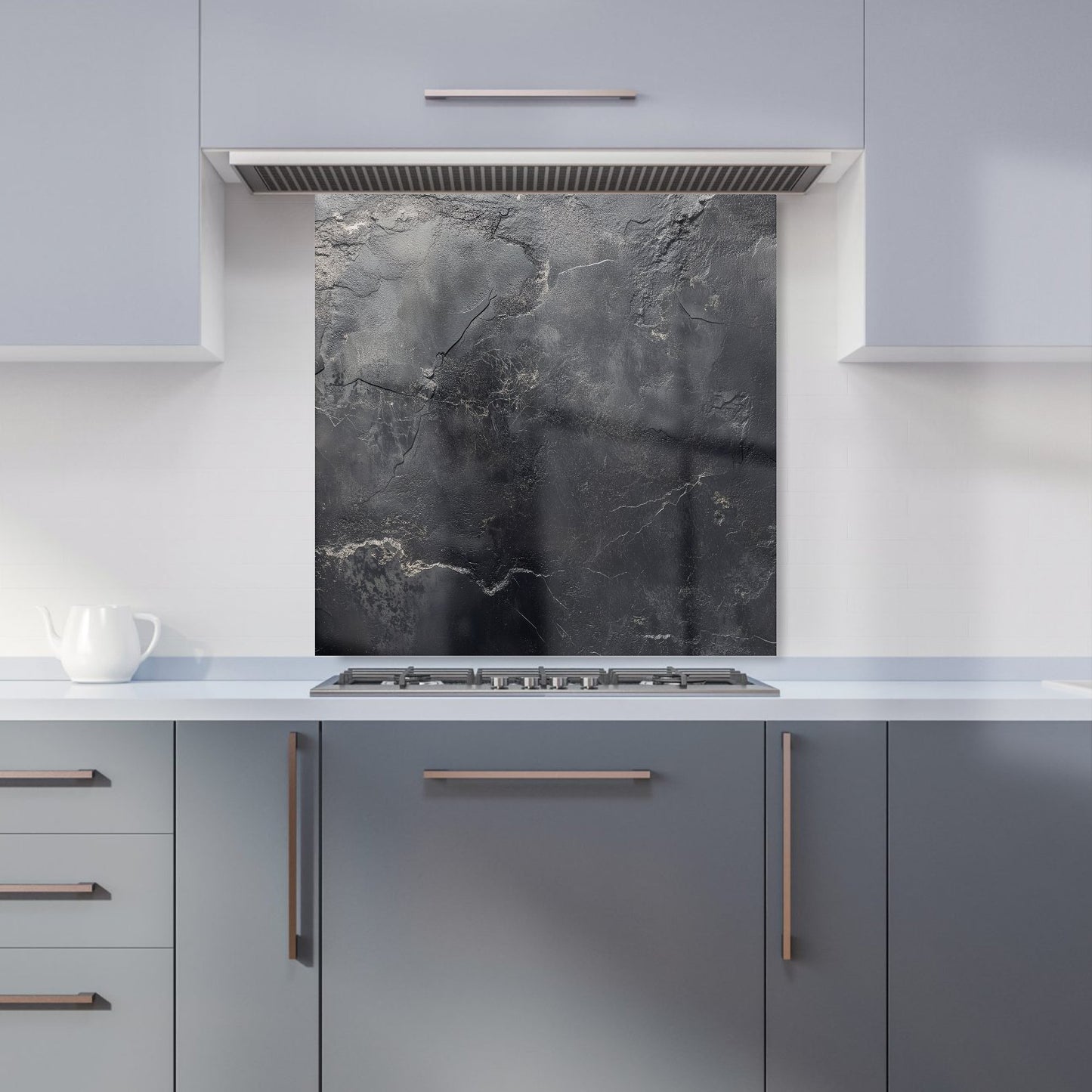 Dark Concrete Effect Kitchen Splashback