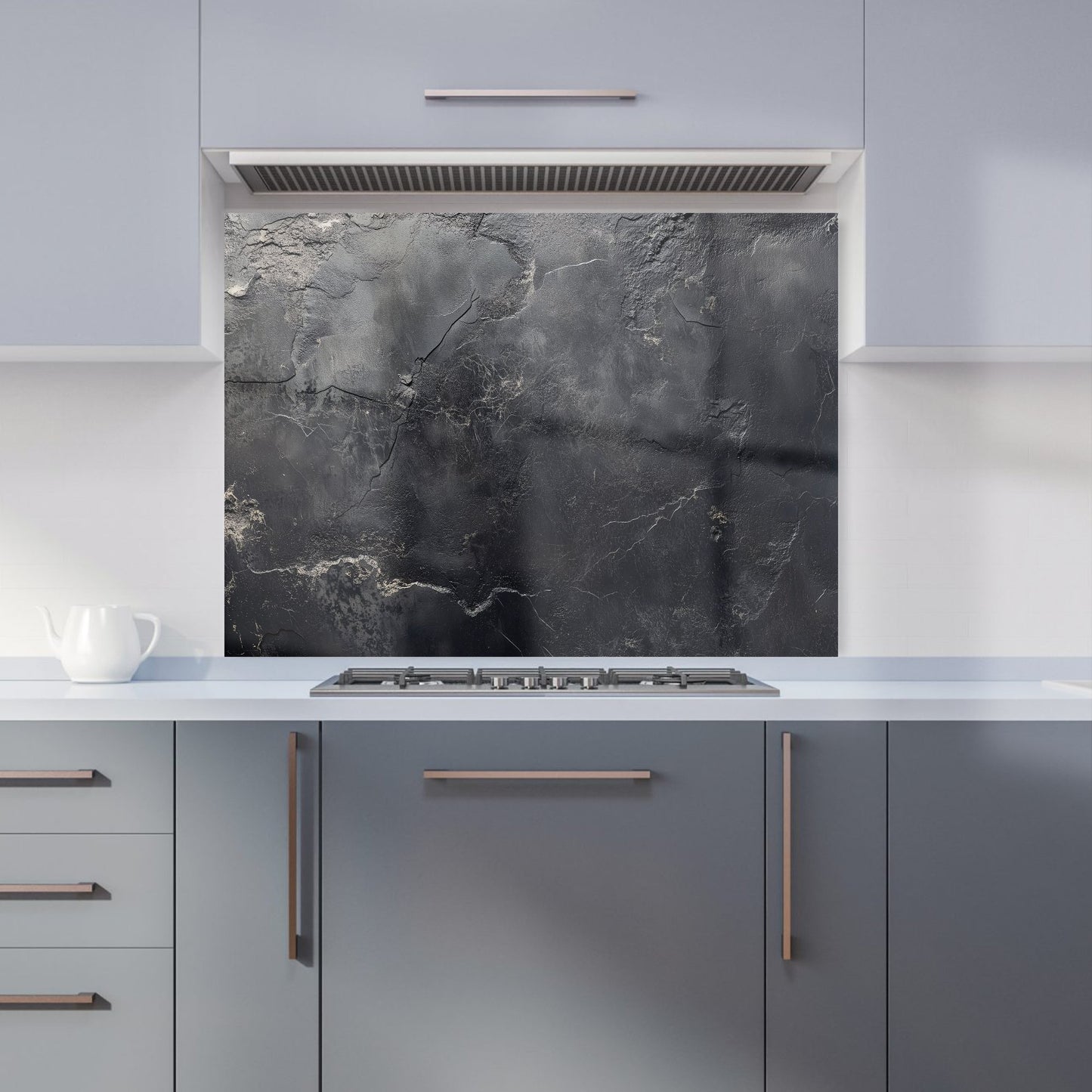 Dark Concrete Effect Kitchen Splashback