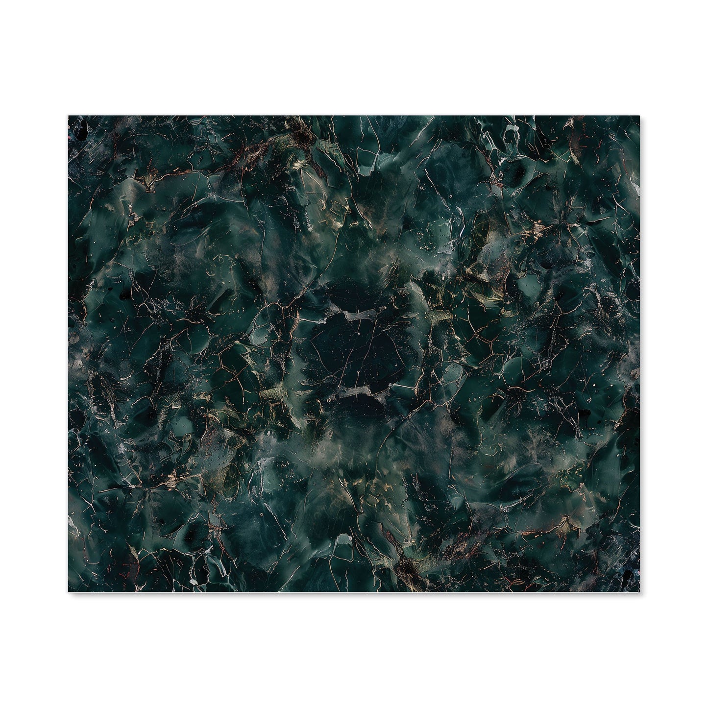 Dark Green Quartz Effect Kitchen Splashback