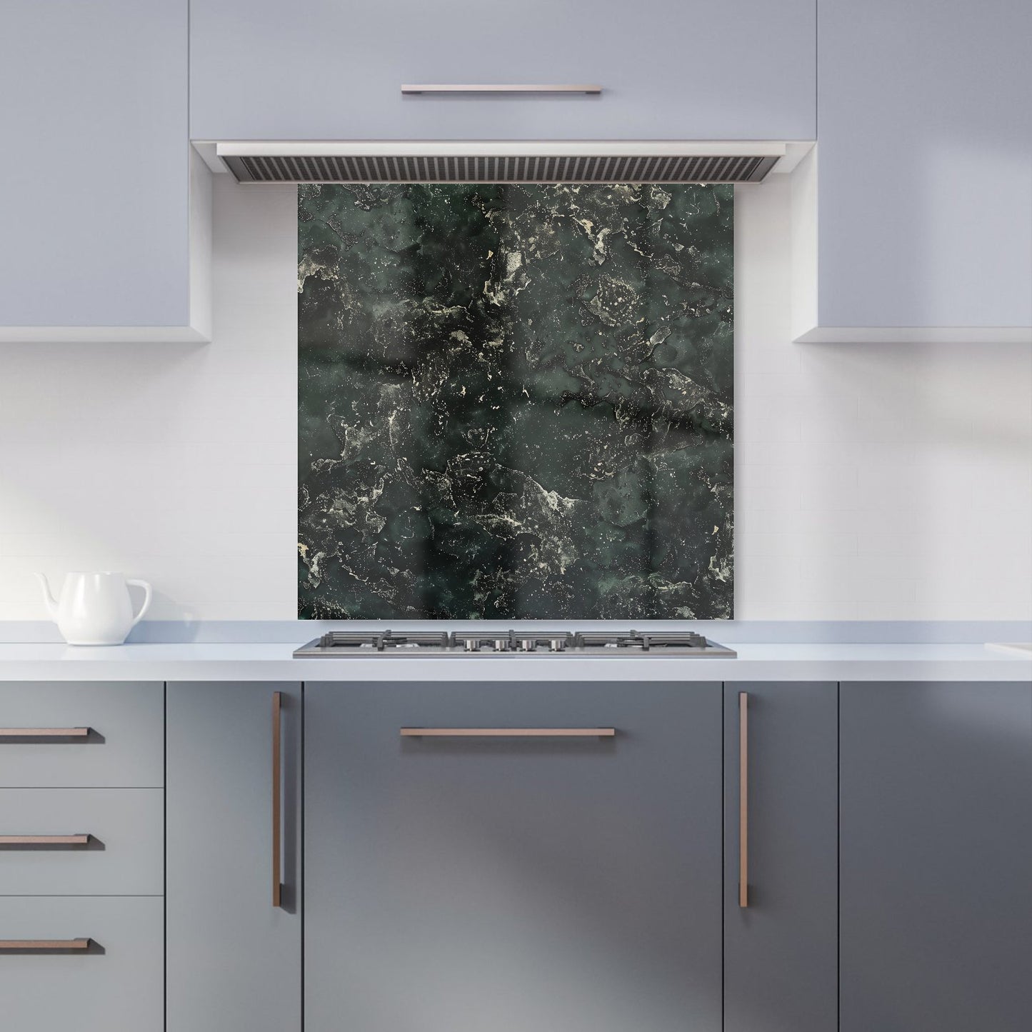 Shabby Green Quartz Effect Kitchen Splashback