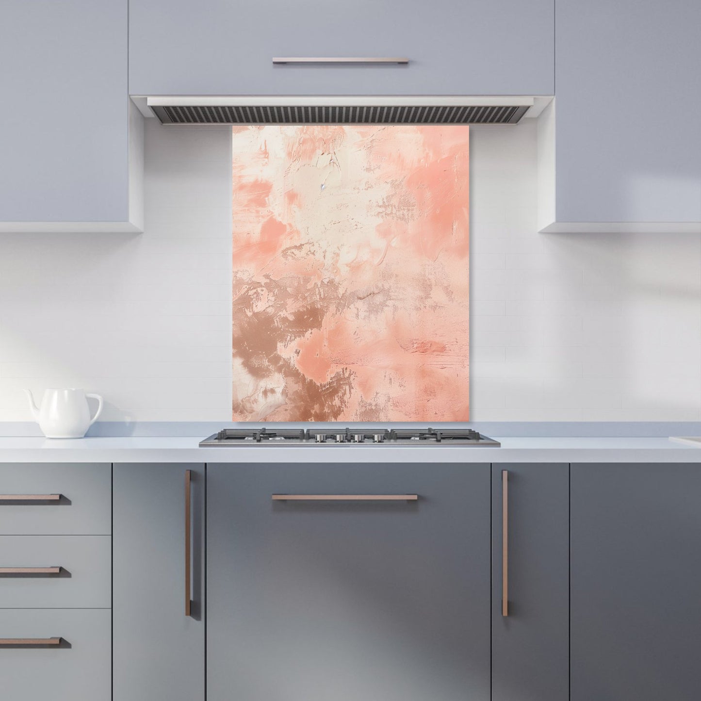 Hapless Pink Grunge Effect Kitchen Splashback