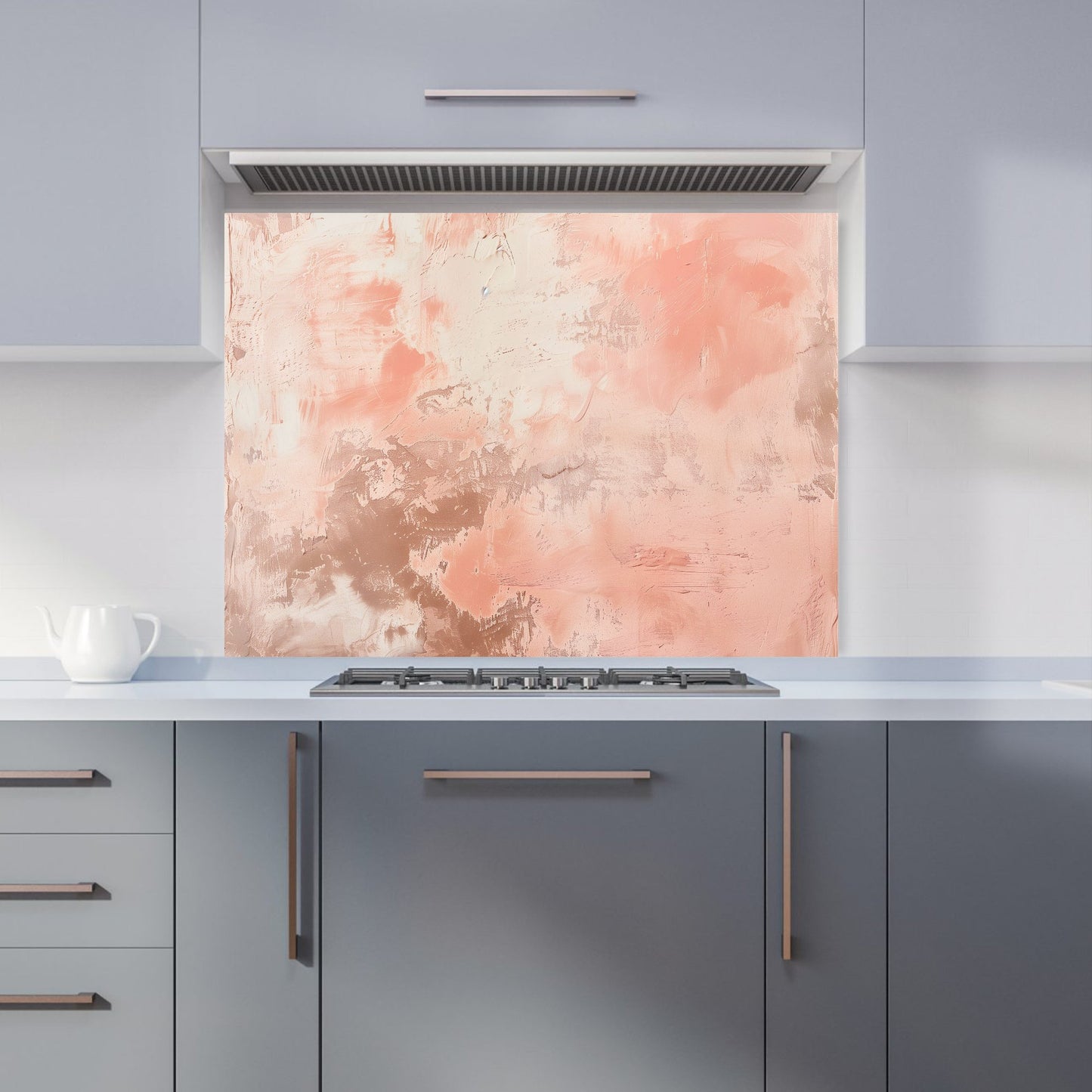 Hapless Pink Grunge Effect Kitchen Splashback