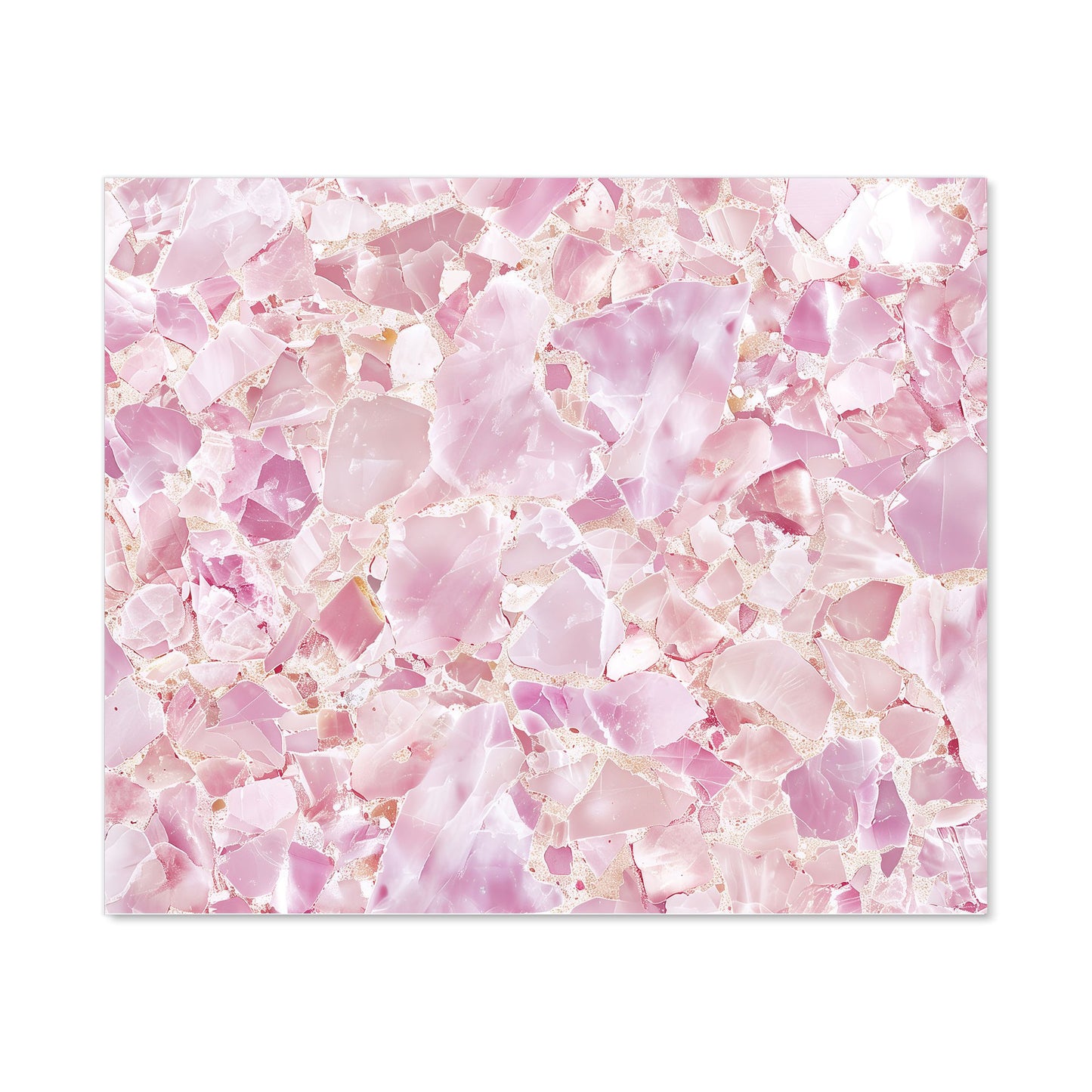 Light Pink Quartz Effect Kitchen Splashback