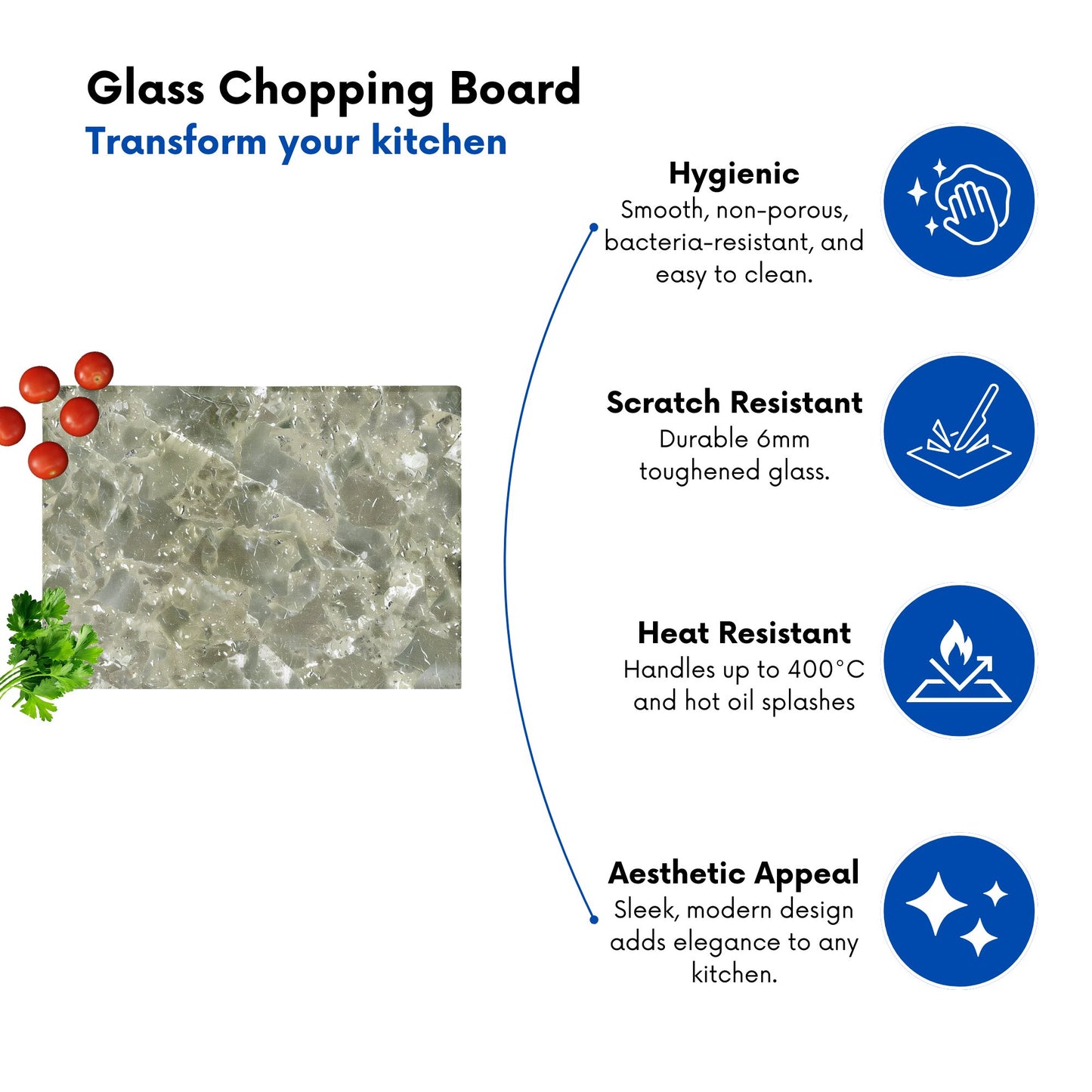Sage Green Quartz Effect Chopping Board