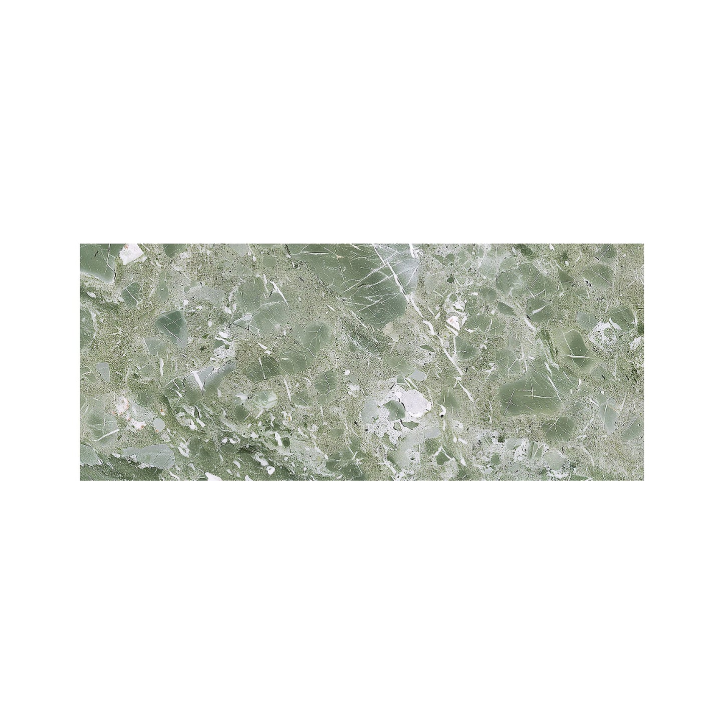 Pale Green Quartz Effect Glass Bathroom Splashback