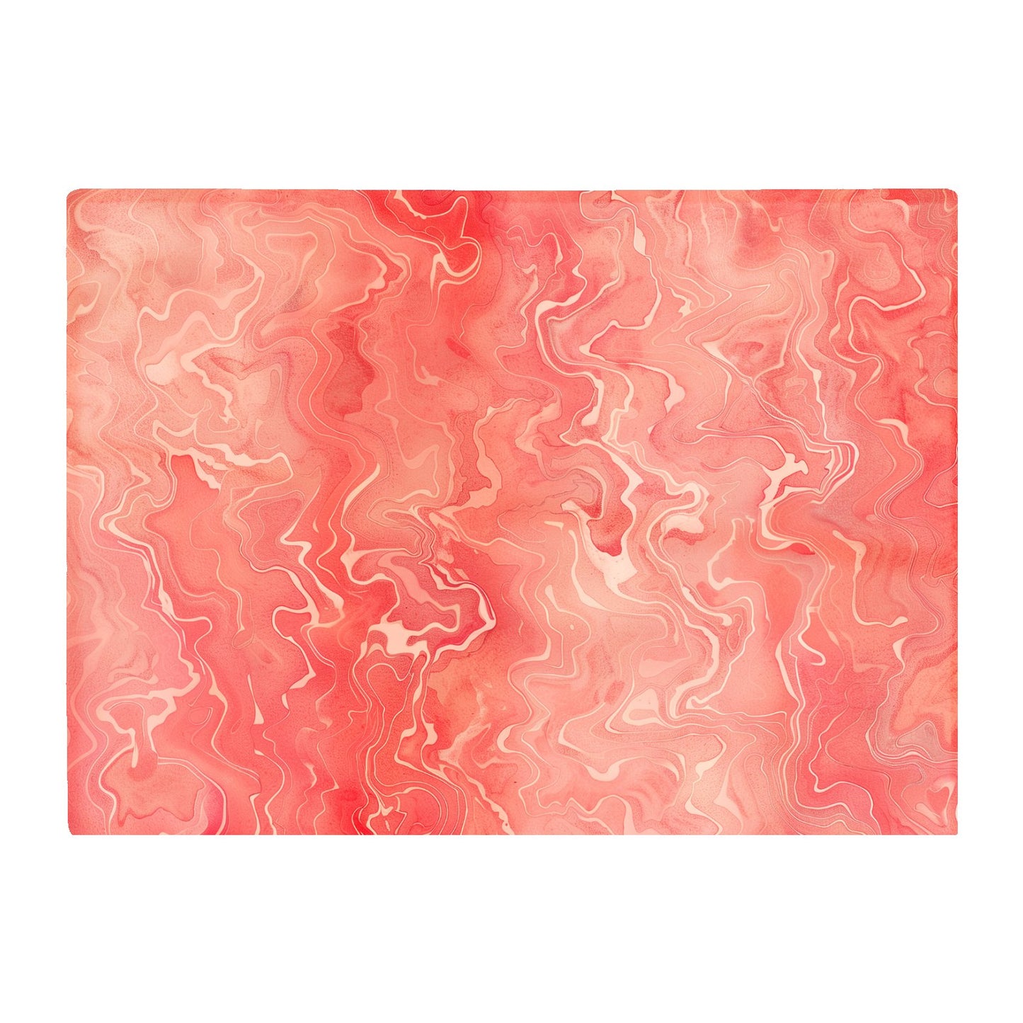 Salmon Pink Marble Effect Chopping Board