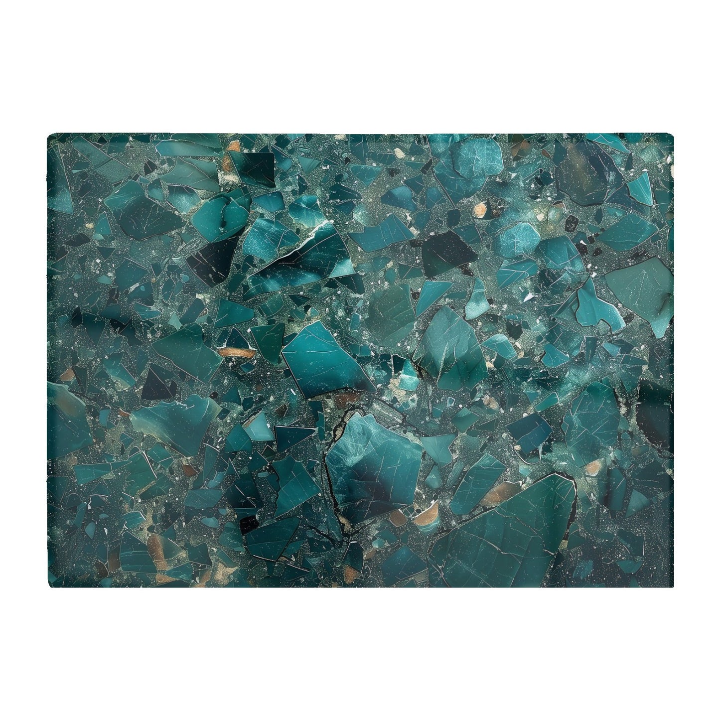 Teal Quartz Effect Chopping Board