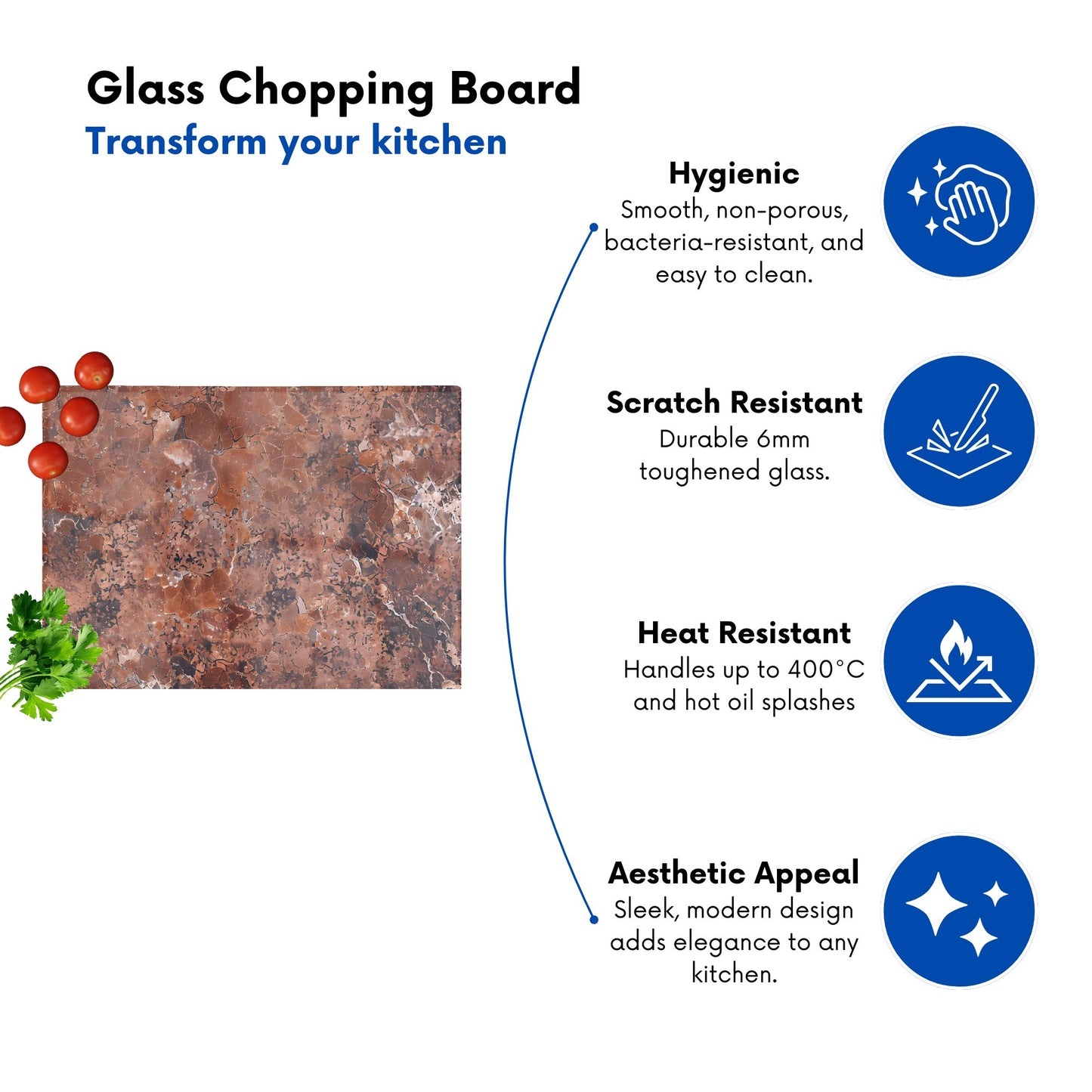 Terracotta Quartz Effect Chopping Board