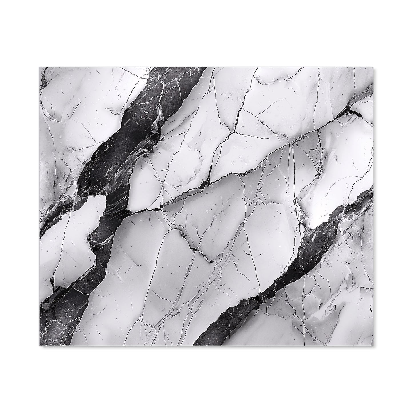 Grey And White Marble Effect Kitchen Splashback