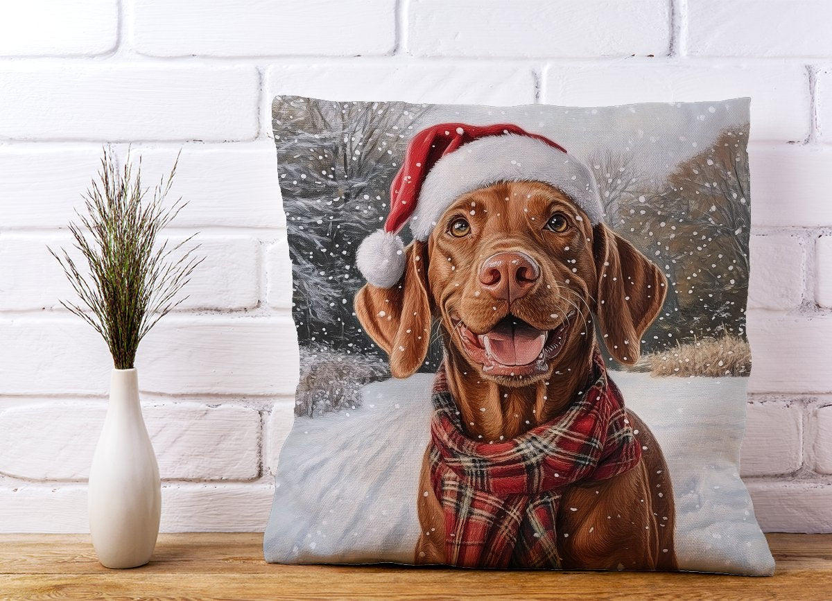 Christmas Vizsla Cushion
