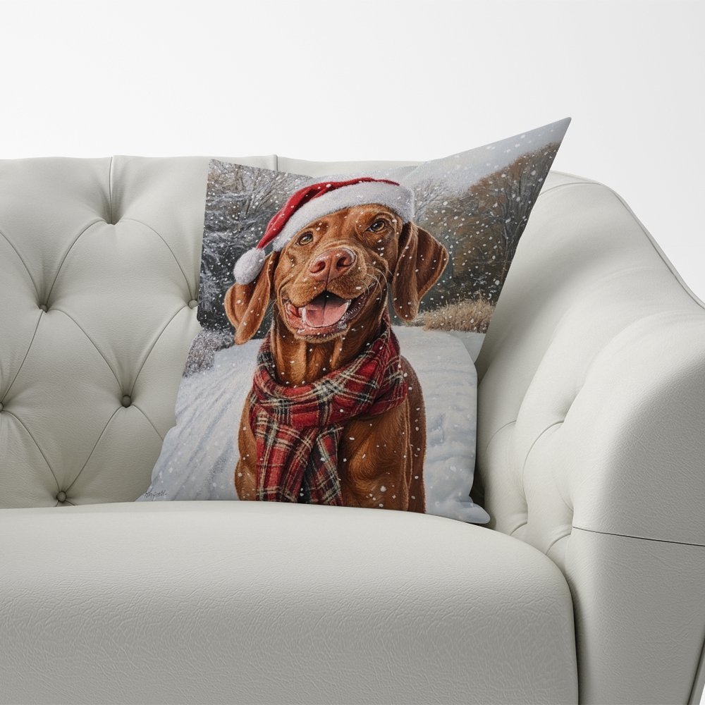 Christmas Vizsla Cushion