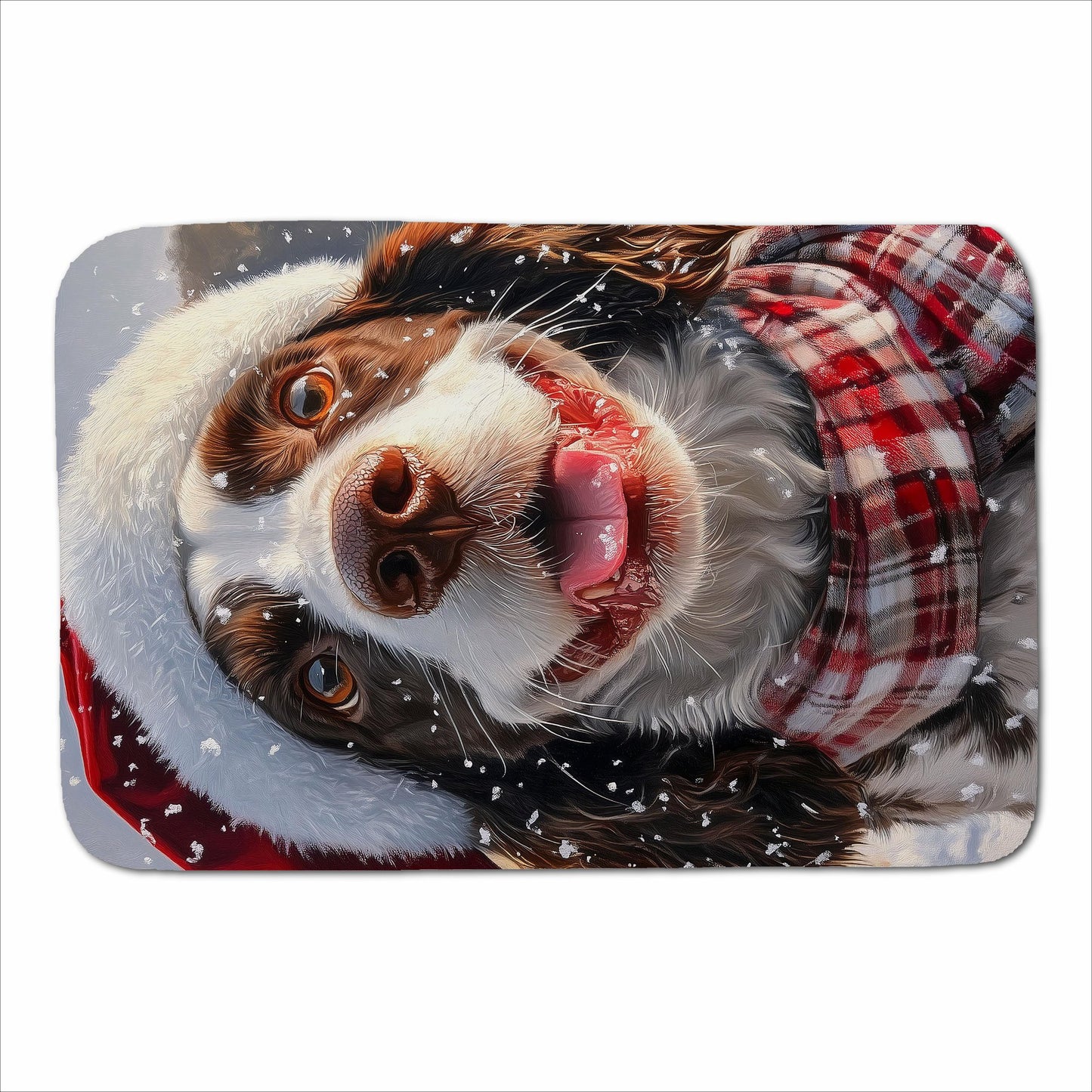 Christmas Springer Spaniel Sherpa Blanket