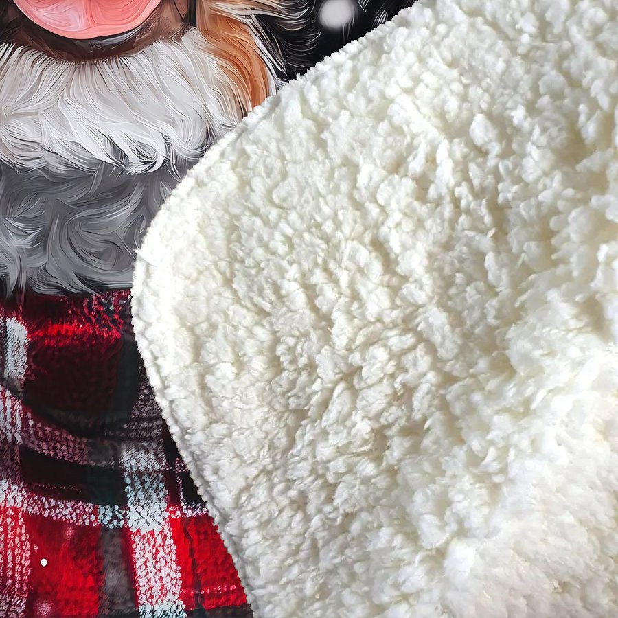 Christmas Spanish Water Dog Sherpa Blanket