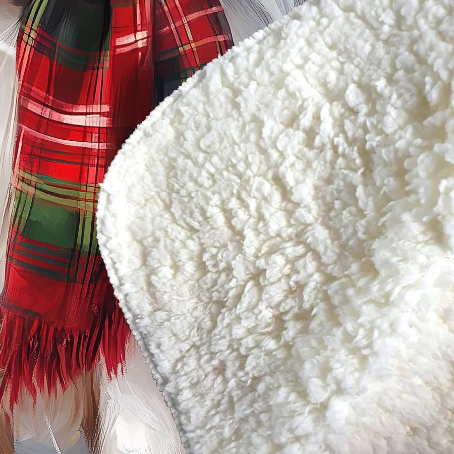 Snowy Christmas Shetland Sheepdog Sherpa Blanket