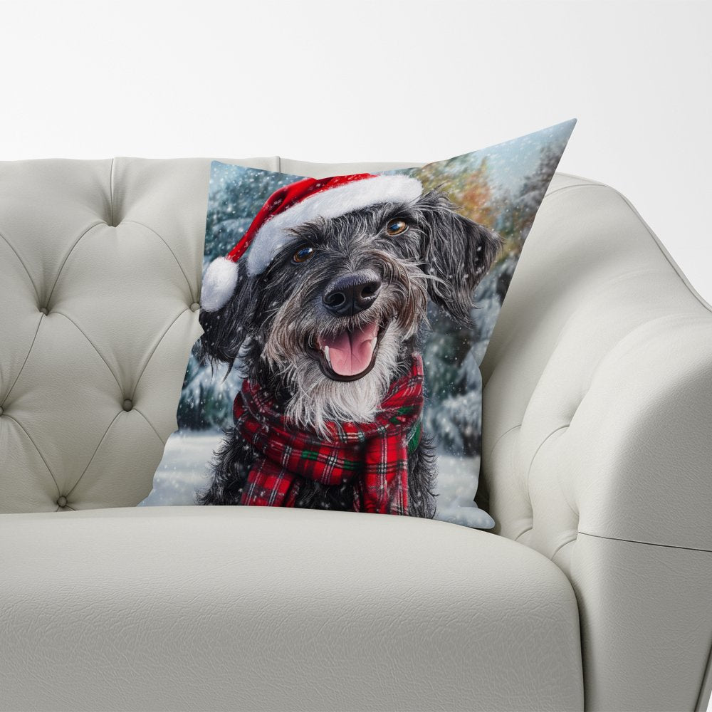 Christmas Scottish Deerhound Cushion