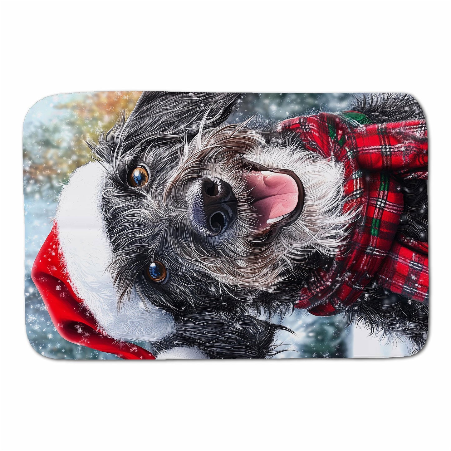 Christmas Scottish Deerhound Sherpa Blanket