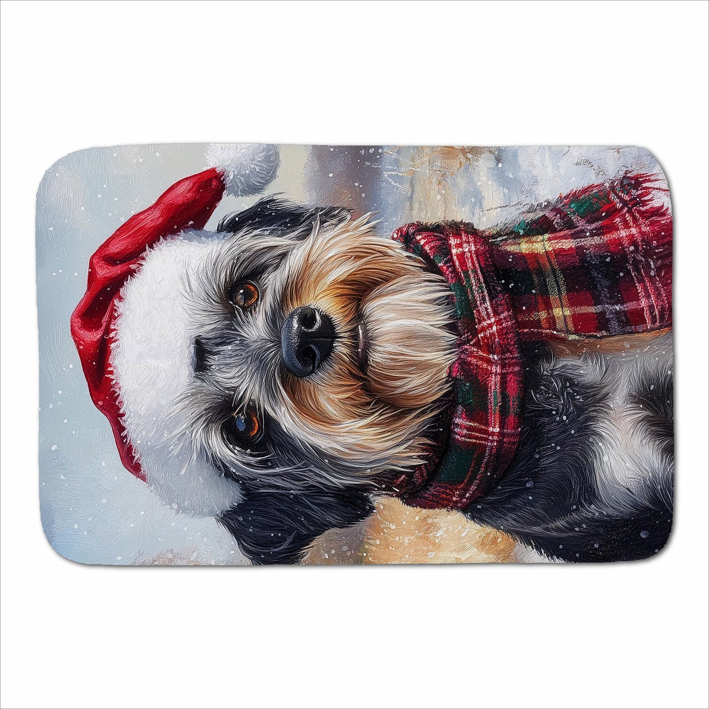 Christmas Schnauzer Sherpa Blanket