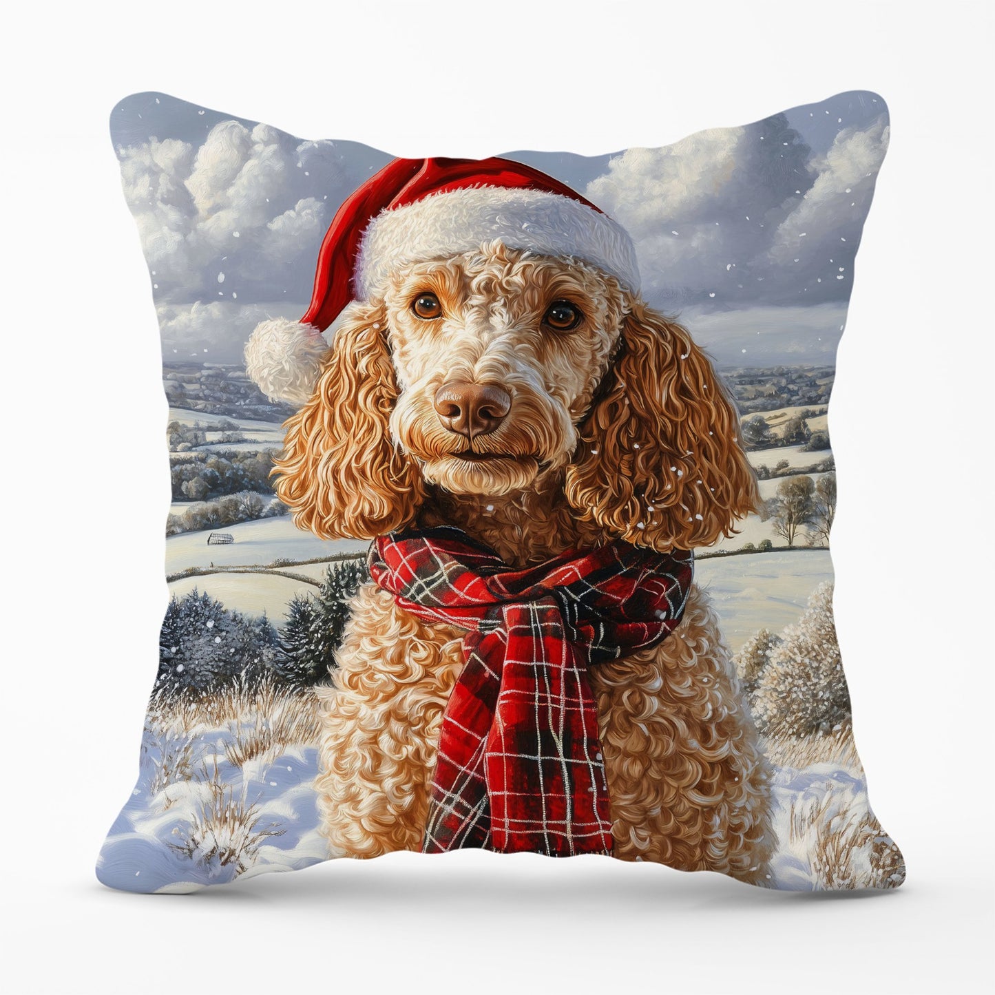 Christmas Poodle Cushion
