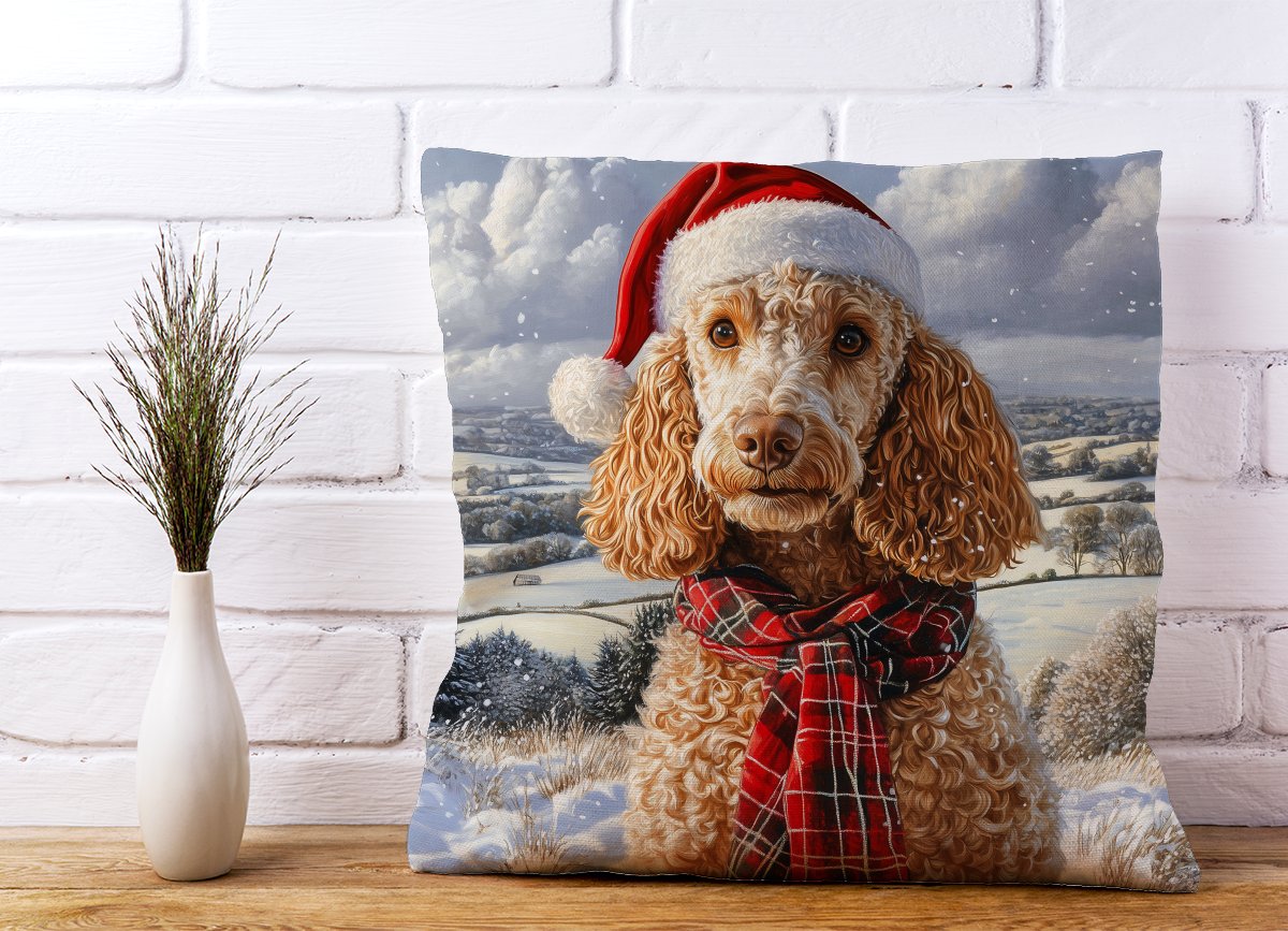 Christmas Poodle Cushion