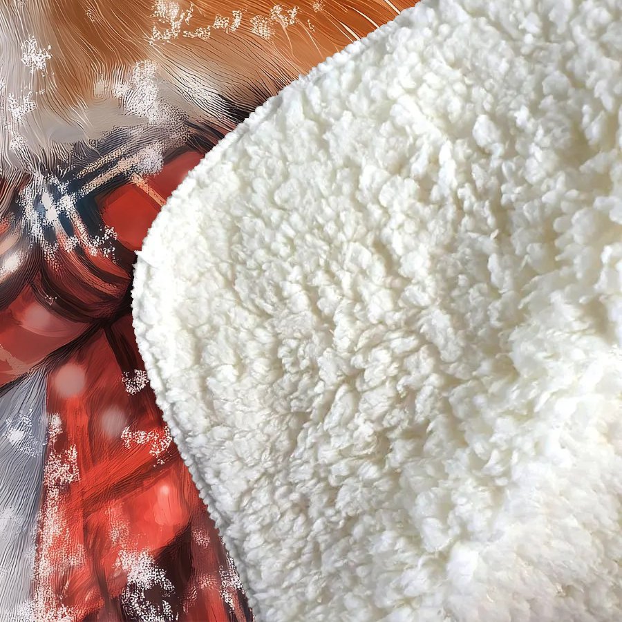 Christmas Pomeranian Sherpa Blanket