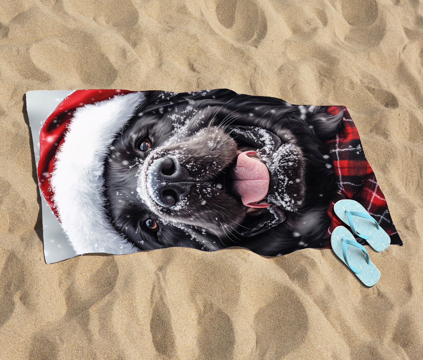 Christmas Newfoundland Beach Towel