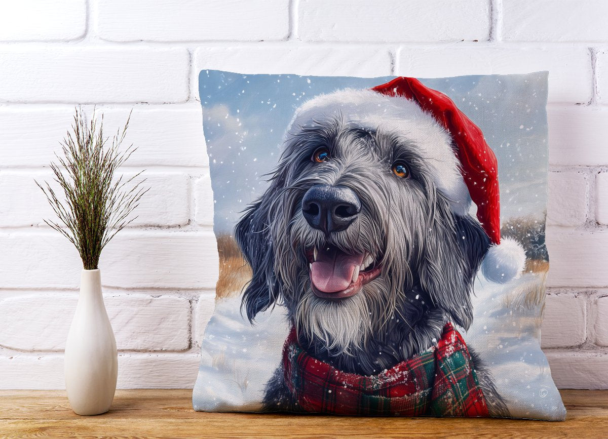 Christmas Irish Wolfhound Cushion