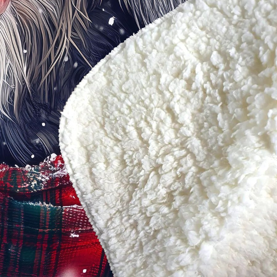 Christmas Irish Wolfhound Sherpa Blanket