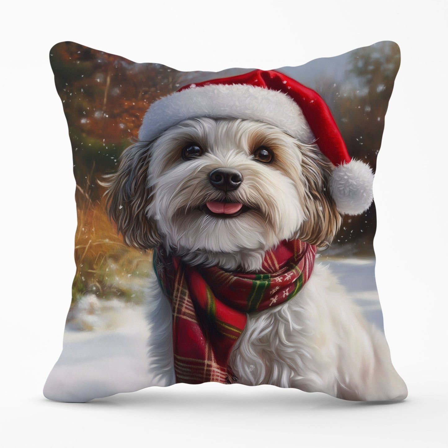 Christmas Havanese Cushion