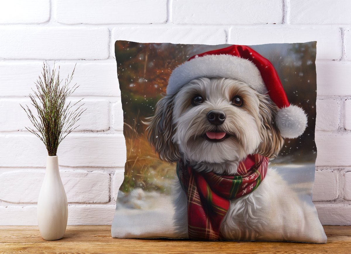 Christmas Havanese Cushion