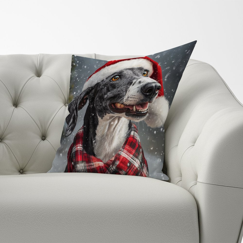 Christmas Greyhound Cushion